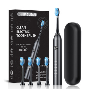 Cepillo de Dientes Eléctrico Sónico IPX7 Impermeable con Cerdas Suaves para Adultos, Cuidado Bucal, Temporizador Inteligente, 30 Días de Duración de la Batería, Uso Doméstico - Product Image 1