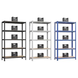 אספקה במפעל 5 שכבות פלדה ללא מדפים תצוגה רב תכליתיים מתלה אחסון מתלה - Product Image 4