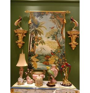 1&amp;3 Cup Parrot Candle Holder High-quality 5 Head <strong>Peacock</strong> Long Tailed Bird Candelabra Luxury Antique Copper Porcelain Home <strong>Decor</strong> - Product Image 2