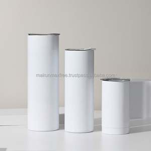 Entrepôt USA, livraison en 2 jours, gobelets isothermes fins et droits en acier inoxydable de 20 oz pour sublimation, avec paille, cadeaux d'affaires, écologiques - Product Image 6