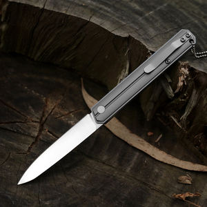 In acciaio inossidabile manico in acciaio resistente durezza pieghevole combattimento EDC portachiavi coltello tascabile con scivolo aperto blu - Product Image 5