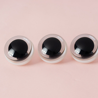 Yeux en plastique à dos plat pour jouets en peluche Yeux de sécurité super clairs avec rondelle en métal pour poupée au crochet