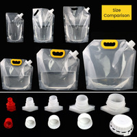 Sac d'Eau Pliable Portable Sans BPA 500 ml 1 L 3 L 1 Gallon 5 L 10 Litres pour Camping Extérieur, Conteneur d'Eau en Plastique avec Bec Verseur