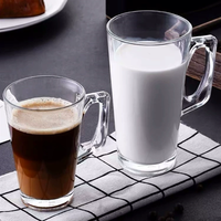 Tasse à café en verre à plusieurs étages avec poignée, tasse à jus et à thé au lait en verre