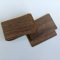 Nouveaux produits Cartes de visite numériques vierges en bois NFC 213/216 RFID Noyer noir Bricolage Artisanat Gravure au laser Nouveaux matériaux