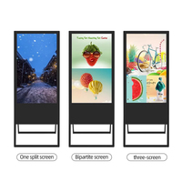 Écran publicitaire numérique LCD pliable ultra-clair, mobile, avec Wifi 4G, écran LCD mobile