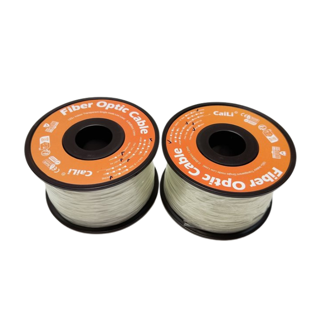 0.9mm Diameter PVC Invisible Fiber Optical Cable G657A2 Transparent Patch Cord Indoor SM Bend Insensitive 500m/1000m FTTH