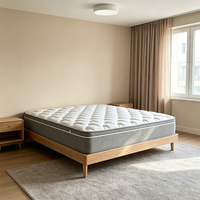 Matelas hybride Queen Size en mousse à mémoire de forme durable avec ressorts ensachés individuels, fermeté moyenne, enroulable en boîte pour chambre à coucher et mobilier de maison