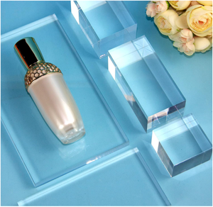 Accesorios de foto redondos de cilindro de cubo de acrílico pulido transparente, bloques de exhibición de acrílico sólido transparente - Product Image 6