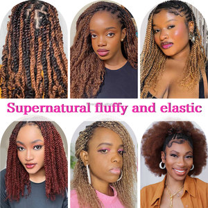100% di alta qualità Afro crespo crespo vergine riccio <span class=keywords><strong>extension</strong></span> per <span class=keywords><strong>capelli</strong></span> umani non trasformati allineati alla rinfusa Dreadlock Vendor - Product Image 6