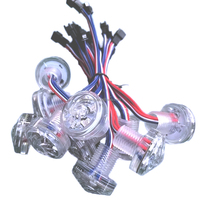 Lumières LED programmables étanches pour carnaval, 30 mm, 12 V, 24 V, RGB, pixels lumineux pour manèges de fête foraine