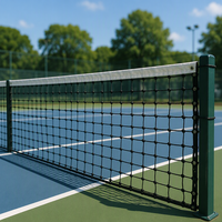 Filet de tennis professionnel résistant aux UV, en maille PP/PE/HDPE robuste, pour terrains de sport extérieurs, avec finition en acier