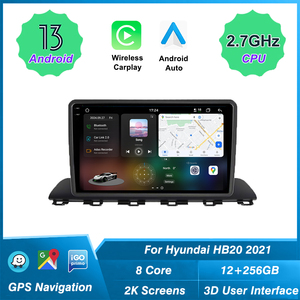 เครื่องเล่นวิทยุในรถยนต์ระบบแอนดรอยด์มัลติมีเดียสำหรับ HB20 Hyundai <span class=keywords><strong>2021</strong></span>ระบบนำทาง GPS แบบไร้สาย - Product Image 3