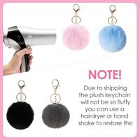 Lot de 8 porte-clés pompons mignons en fausse fourrure moelleuse, accessoires décoratifs multicolores pour sacs à main femme