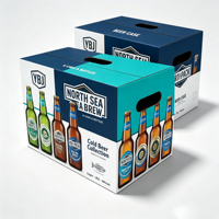 Boîtes en carton ondulé personnalisées pour cocktails Hard Seltzer, emballages fonctionnels pour boissons, cartons pour canettes de boissons pour l'exportation
