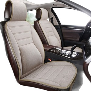 Il cuscino del sedile di <span class=keywords><strong>auto</strong></span> di quattro stagioni è fatto di materiale di lino traspirante, con una vita che stringe la copertura del sedile di disegno - Product Image 4