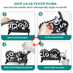 Wholesale New Open/<b>Close</b> <b>Sign</b> Ornament Plastic Reversible Gear Bedroom Room Shop Doorway Notice Home Decor Accessories - Product Image 3