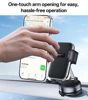 Support de téléphone de voiture Yesido C283 à ventouse à aspiration, rotation à 360°, en alliage de zinc, verrouillage mécanique, utilisation à une main