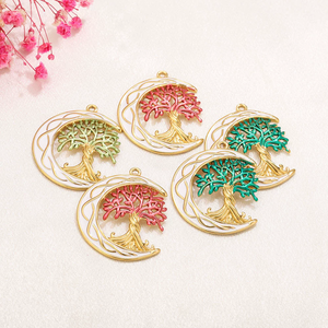 Colgante de Árbol de la Vida <span class=keywords><strong>Celta</strong></span> de Acero Inoxidable Esmaltado, Árbol Lunar, Mitología Nórdica, Árbol del Mundo, Nudo <span class=keywords><strong>Celta</strong></span>, Joyería Celestial - Product Image 3