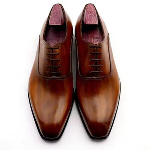 Zapatos Formales de Hombre de Cuero Vacuno Genuino, Hechos a Mano, con Cordones, Impermeables, con Punta en Pico, para Oficina y Bodas - Product Image 5