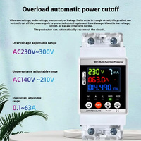 Tuya WiFi Smart Home Medidor eléctrico móvil Visualización remota Protector de fugas Anti-Choque eléctrico sobre voltaje Corriente tipo CA