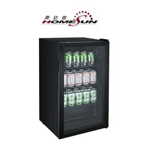 Frigorifero elettrico mini bar 85l design personalizzato commerciale con porta in vetro