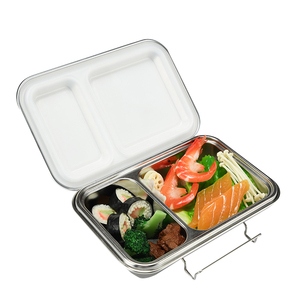 2022 Aohea Colorful Lid 3 Compartment Clear Lunch Meal Prep Food Storage Containers