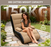 Fauteuil de salon d'extérieur moderne et minimaliste, durable, pliable, pour la maison, fauteuil de jardin en forme de pouf