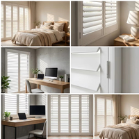 Volets en bois directement importés de Chine pour fenêtre, volets en PVC blanc sur mesure, volets intérieurs à lamelles, volets en bois pour intérieur
