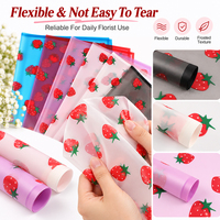 Papier d'emballage élégant pour bouquets de fleurs, 20 feuilles, pour la Saint-Valentin (vente en gros)
