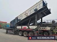 Alibaba vers l'Indonésie MTF Mobile Crusher 100tph station de concassage de pierres mobile avec roues de pneu pour la production d'agrégats et de sable