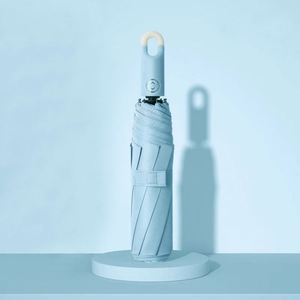 ร่มกันแดดกันฝนแบบอัตโนมัติ 8 ก้าน ยางสีดำ ป้องกันรังสียูวี พร้อมห่วงเกี่ยว - Product Image 1