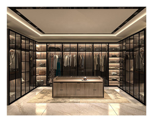 Cao Cấp Tùy Chỉnh Bền Phòng Ngủ Tủ Quần Áo Với Đèn LED Cửa Kính Hiện Đại Sang Trọng Đi bộ-Trong Tủ Quần Áo - Product Image 1