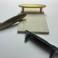 锌合金新颖形状 30 毫米现代家具把手旋钮 - 易于安装，适用于厨房、办公室、衣柜、卧室、客厅抽屉