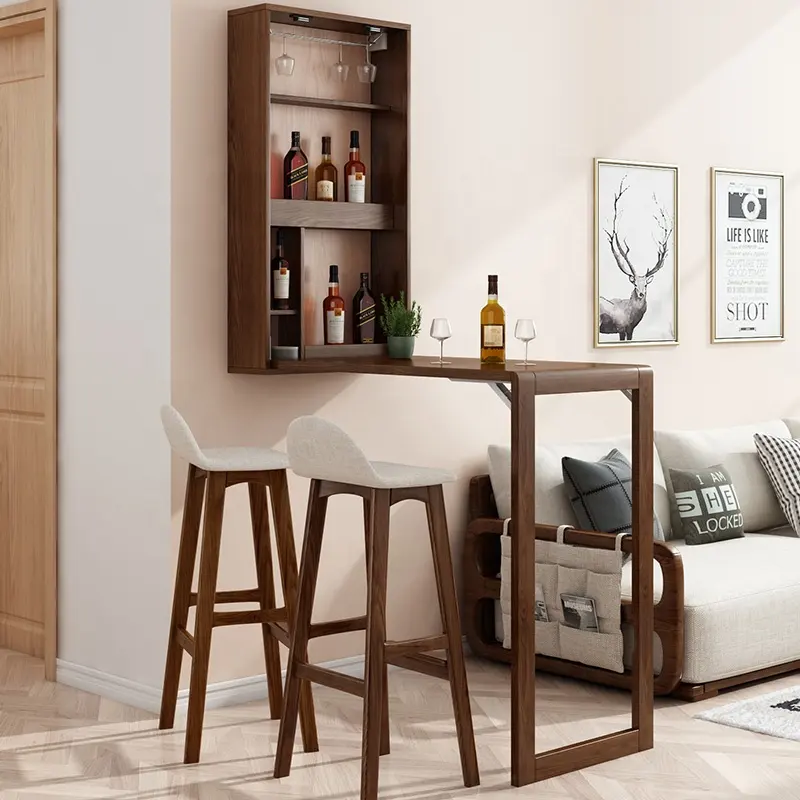 Высококачественная мебель для гостиной, стеклянная бутылка для хранения, однотонный деревянный праздничный винный шкаф для домашнего дисплея
