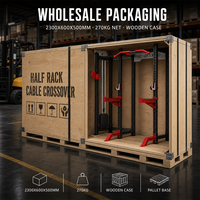 Appareil de musculation professionnel REYK REYK10 Power Rack Multi-Power Half Rack avec tour de câbles pour entraînement de force, musculation et exercices des épaules