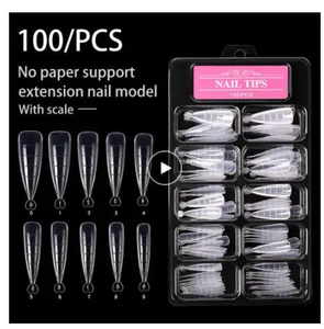 Uñas Postizas de Gel Suave para Manicura, 100 Piezas/Paquete, Reciclables, Cobertura Completa, Acrílico, Gel de Poli para Uñas, para Dedos - Product Image 3