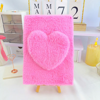 Diario Personalizado A5 con Diseño de Corazón, para Niños y Niñas, con Tapa Dura de Felpa, 80 Hojas, con Logotipo Personalizado