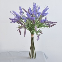 Bouquets de lavande artificielle 10 tiges par bouquet en soie 45 cm Fleurs artificielles modernes pour mariage sur le thème du violet et aménagement paysager de centres commerciaux