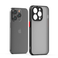 Pour iPhone 11 12 13 16 Plus 17 Pro Max air Mat Fumée Couverture Arrière Translucide TPU PC Mobile Phone Case