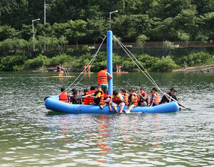 Kayak de longs tubes de <span class=keywords><strong>piscine</strong></span> de bateau de ponton de PVC de radeau d'eau de famille gonflable pour la course de parc aquatique - Product Image 2