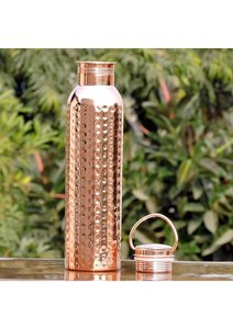 Bouteille en cuivre véritable martelé, fabriquée à 100 % en cuivre, capacité de 950 ml, idéale pour les magasins de produits santé - Product Image 3