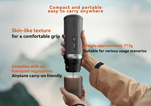 <span class=keywords><strong>CERA</strong></span>+ Cafetera Automática Portátil de Cápsulas Controlada por Aplicación, con Batería de 13500mAh, Compatible con Automóviles, Capacidad de 80ml - Product Image 4
