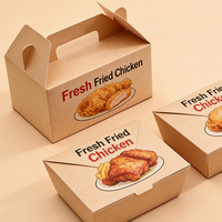 Boîte à gâteau en carton vide, recyclable, pour la restauration rapide à emporter, emballage jetable pour hamburgers et poulet