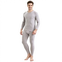 Ensemble de sous-vêtements thermiques respirants pour homme Lijia, épaissis pour l'hiver, avec haut à manches longues et pantalon