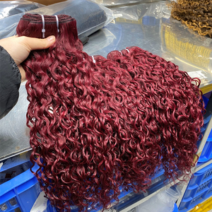 Lot de mèches de cheveux humains 100% vierges cambodgiens, cuticules alignées, double tirage, boucles Pixie, double trame - Product Image 4