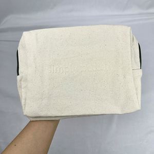 Hot Selling 100% Organic Cotton <b>Makeup</b> Bag Customized Eco-friendly Natural Cotton <b>Storage</b> Pouch Canvas Pouch with Zipper - Product Image 6