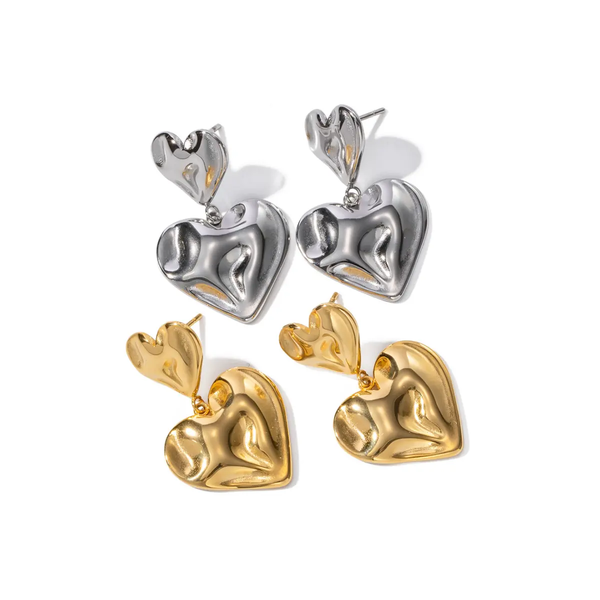 HP Euramerican fashion heart pendant earrings 18k earrings gold plated fashion earrings wholesale
