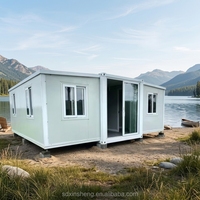 Maisonnette personnalisée préfabriquée extensible en conteneur, maisons modulaires 2, 3, 4, 5 chambres, maison préfabriquée portable d'extérieur, maison portable