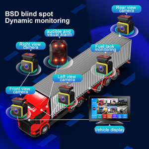 Moniteur enregistreur DVR 10,1 pouces 5 canaux avec détection d'angle mort et 5 caméras de stationnement AHD 1080P, système d'alarme BSD pour camion et bus - Product Image 4